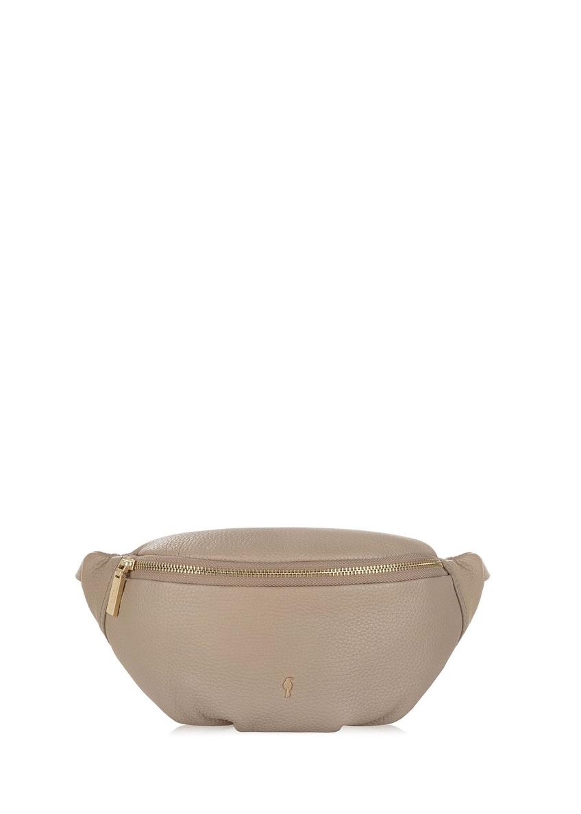 Beige leather women's bag TORES-0894D-81(Z25) - front product view on white background.