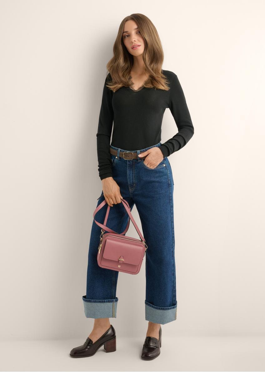 Women's messenger bag in dark pink TOREC-0405-5C(Z26)
