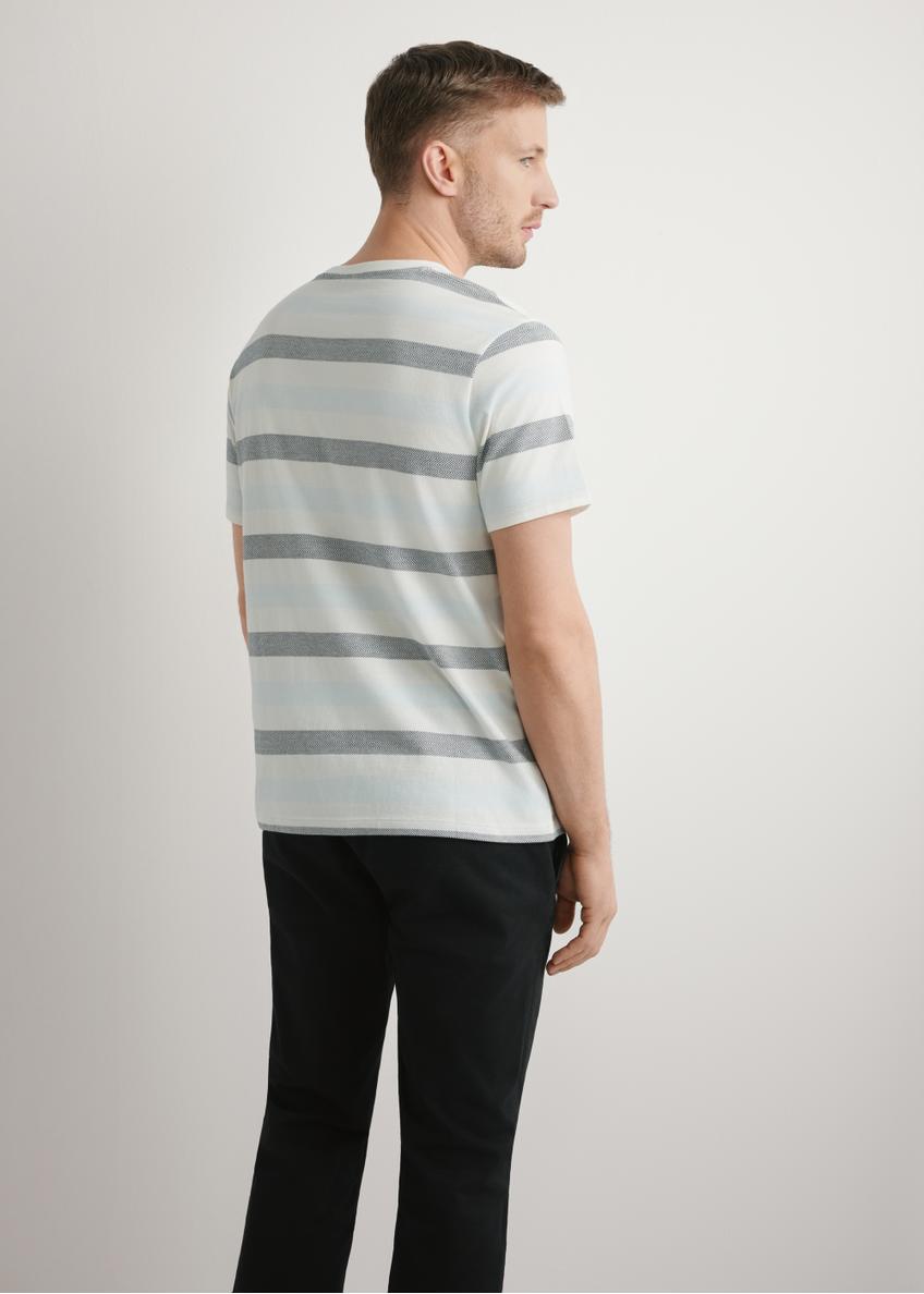 Men's cotton striped t-shirt TSHMT-0143-00(W26)