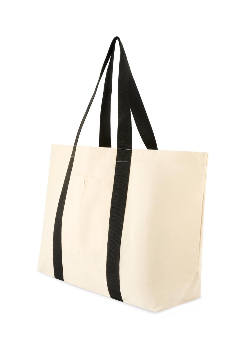 Beige cotton bag TOREN-0333-1E(W26)