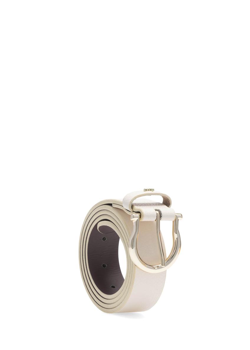 Cream leather women's belt PASDS-0274B-12(W25)