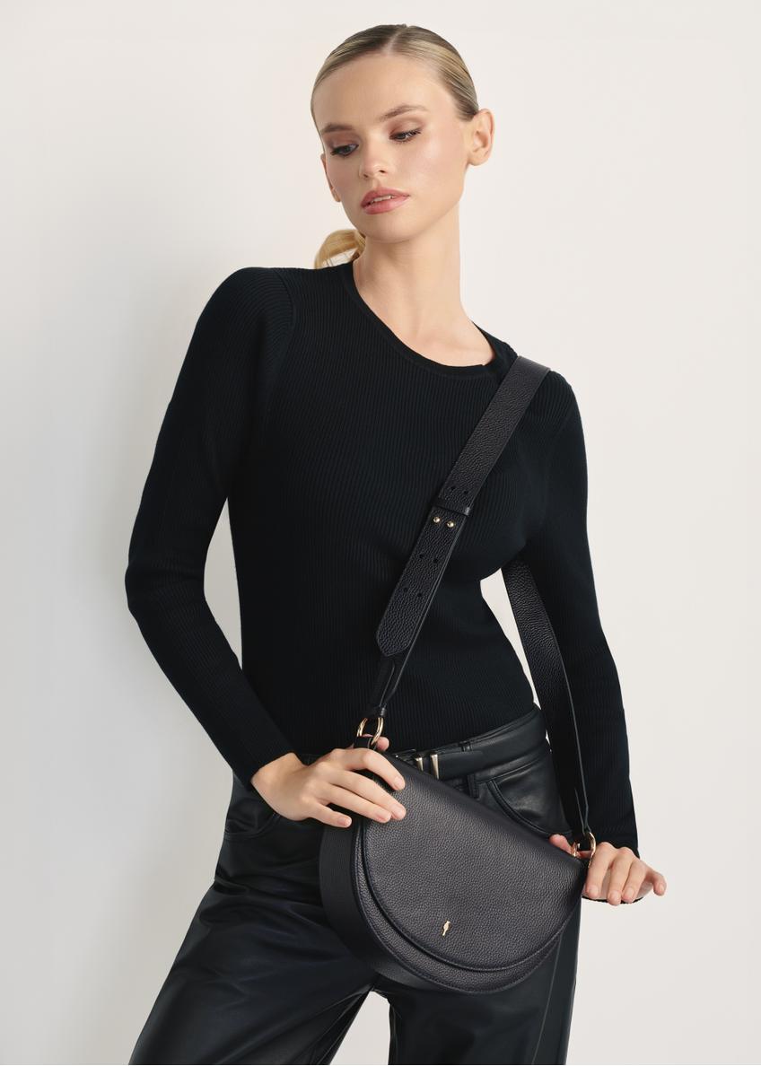 Leather semicircular women's handbag TORES-1190-99(Z25)