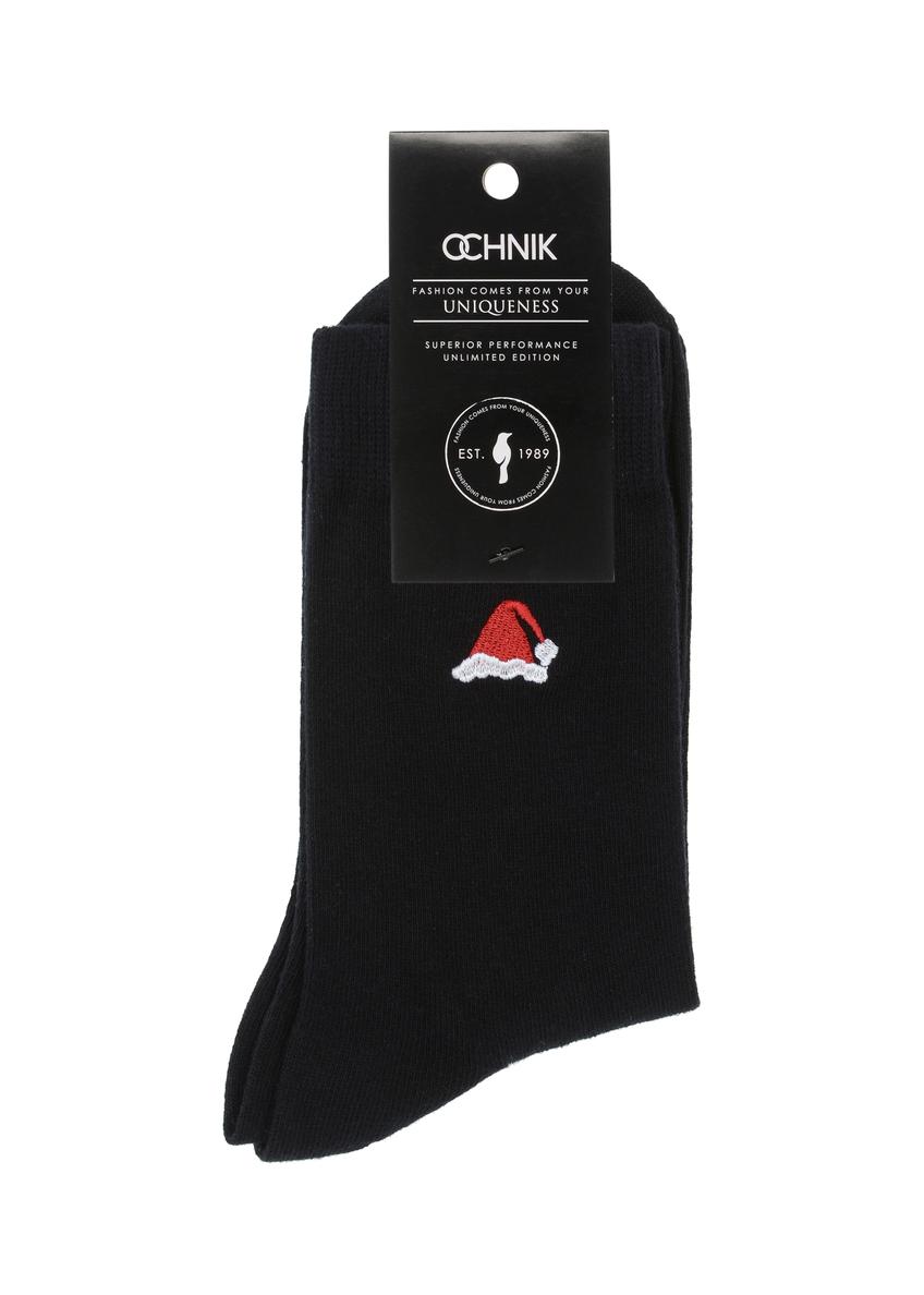 Navy blue men's socks SKAMT-0160-69(Z23)