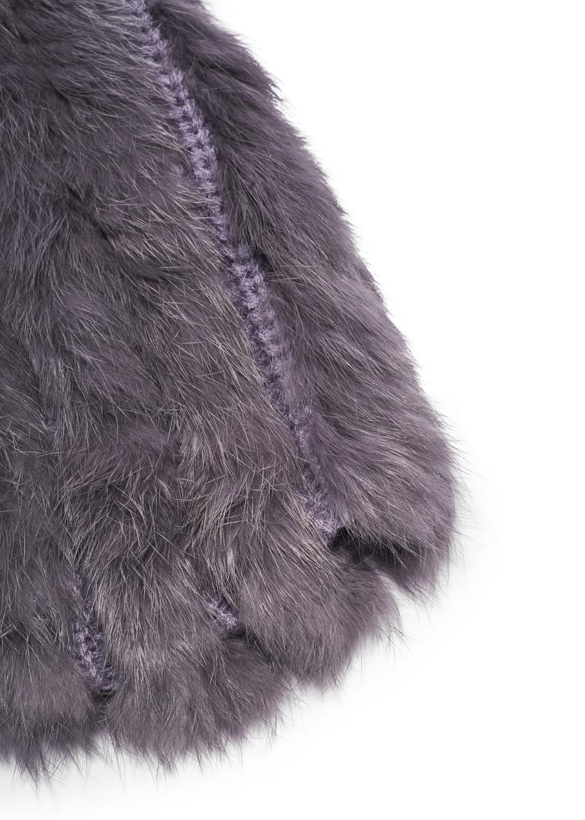 Women's grey fur cap CZADF-0034-94(Z26)