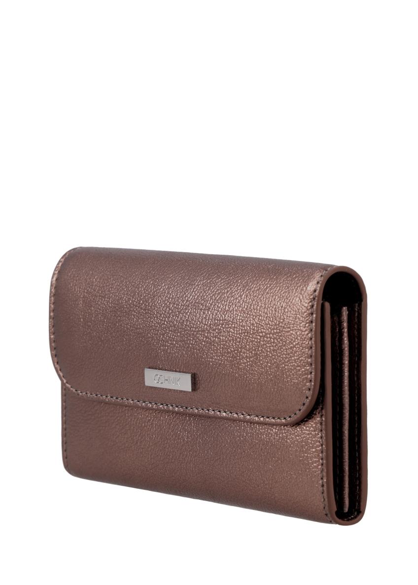 Medium women's leather wallet in light brown color PORES-1030-1G(Z26)