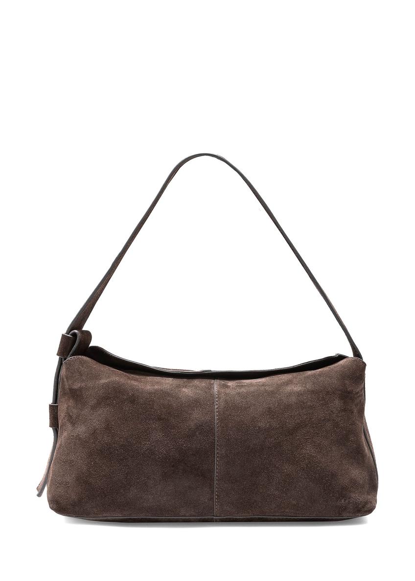 Dark brown suede handbag TORES-1186-1I(Z26)