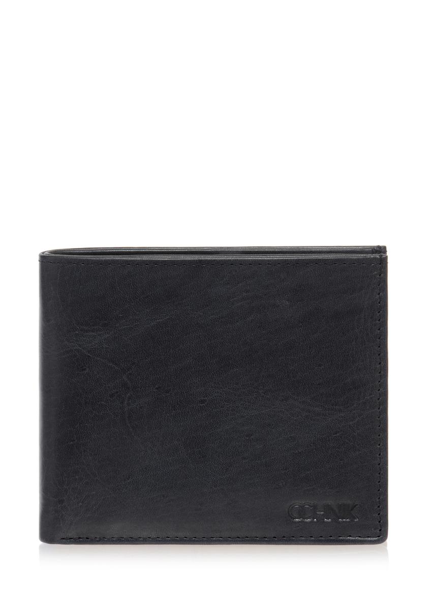 Men's navy blue leather wallet PORMS-0547-69(W23)-06