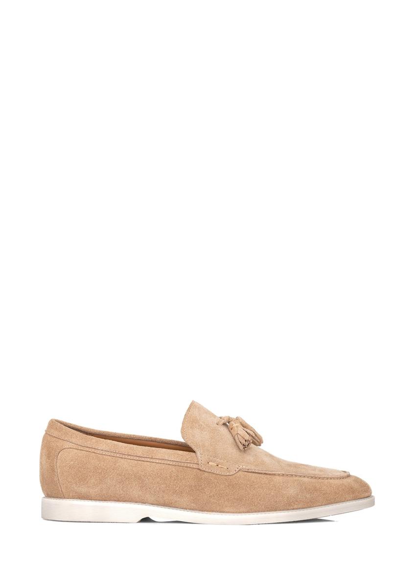 Men's suede moccasins in beige color BUTYM-0525-1B(W26)