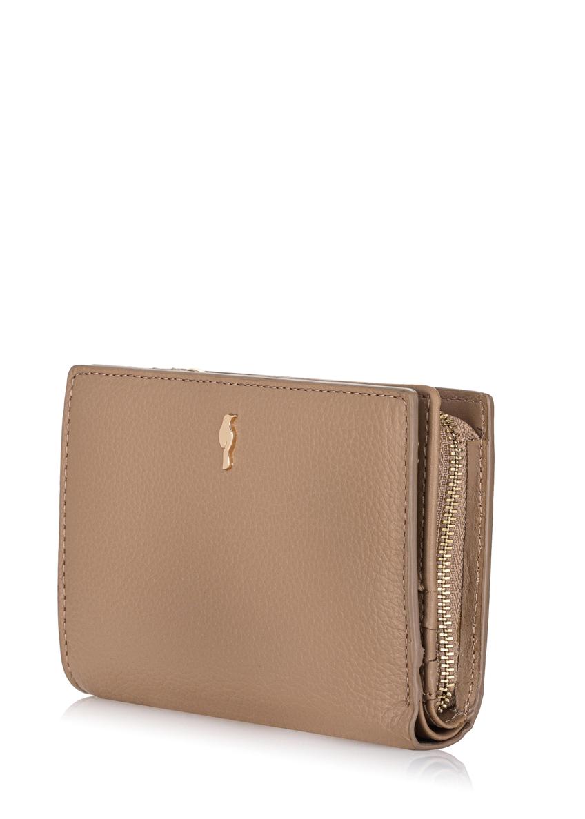 Beige leather women's wallet PORES-0834-81(W23)