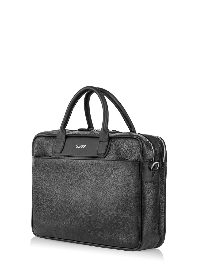 Black leather men's bag TORMS-0299A-99(Z25)