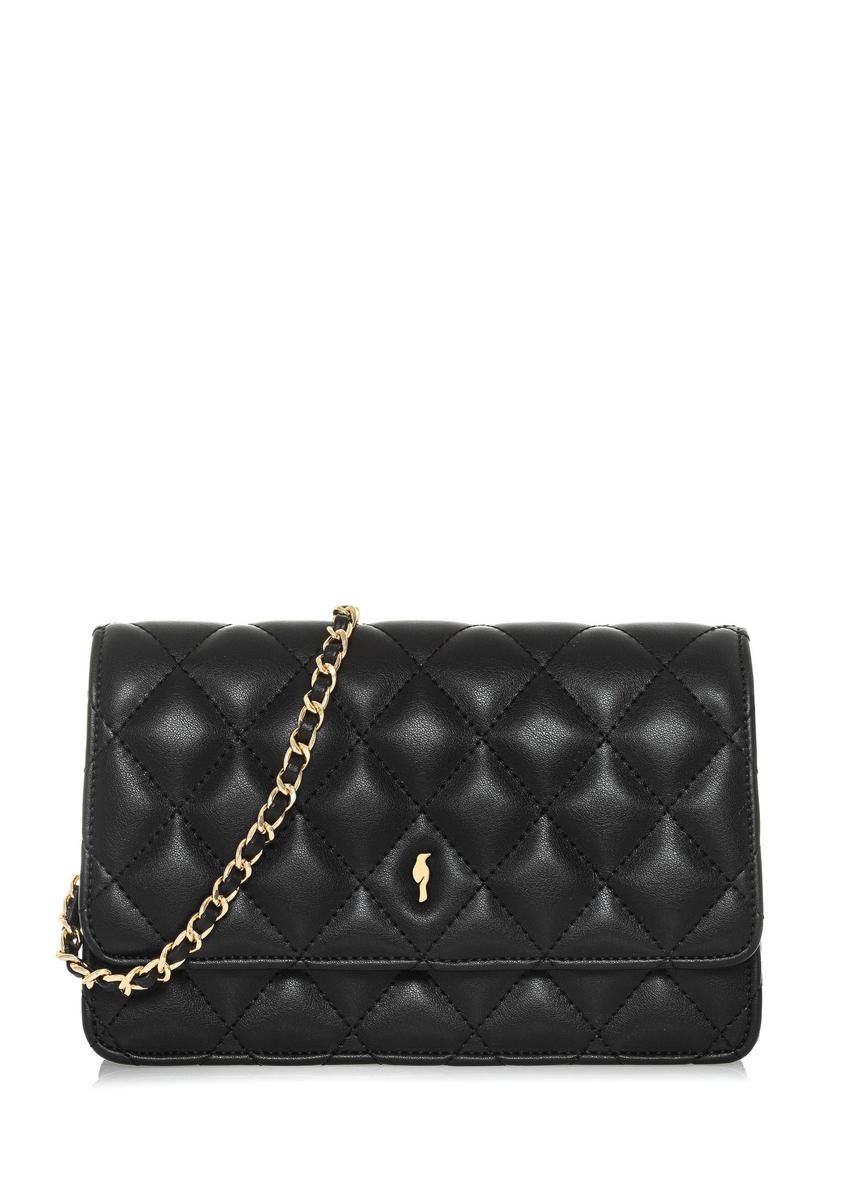 Black small quilted women's handbag TOREC-1033-99(W25)