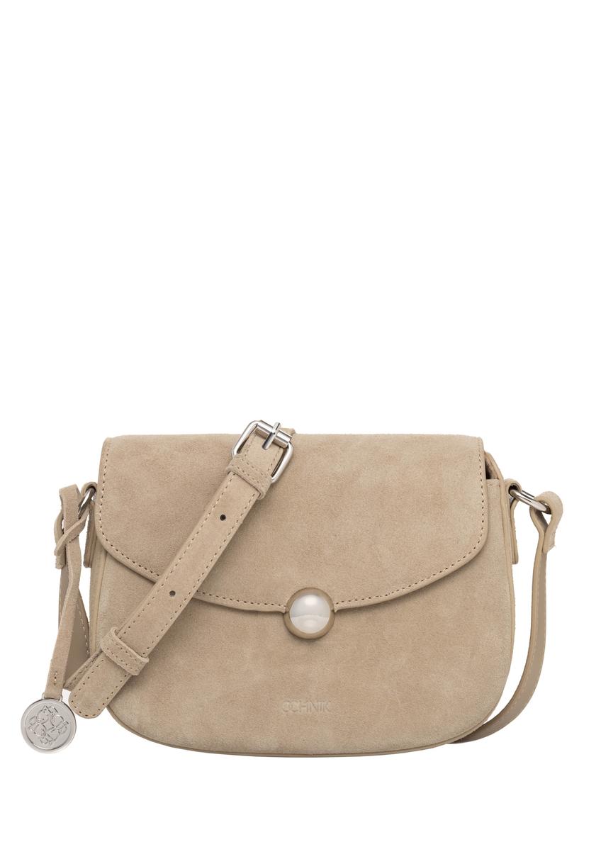 Small women's suede handbag in cool beige color TORES-1405-1K(Z26)
