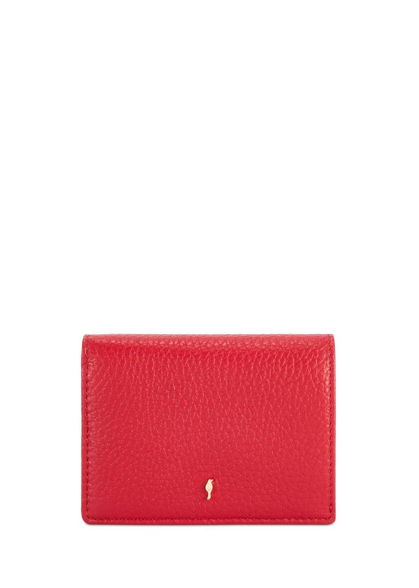 Red women's wallet with RFID protection PORES-0808RFID-42(Z25) - front product view on white background.