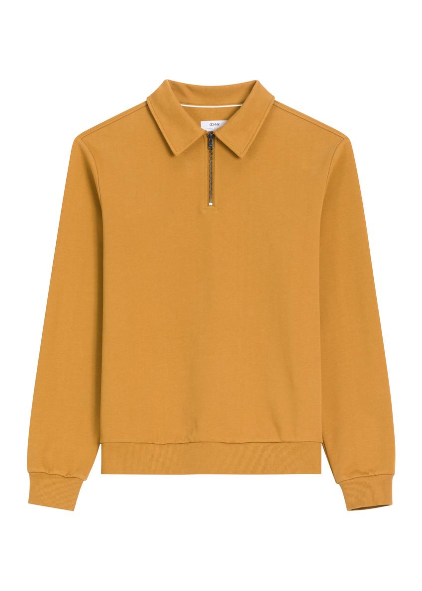 Mustard cotton men's sweatshirt BLZMT-0081-2D(Z26)
