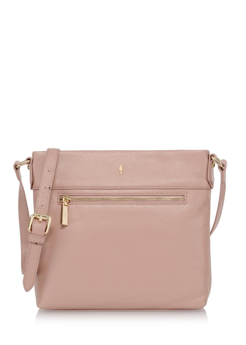 Women's leather shoulder bag with pocket TORES-0896-31(W23)-07