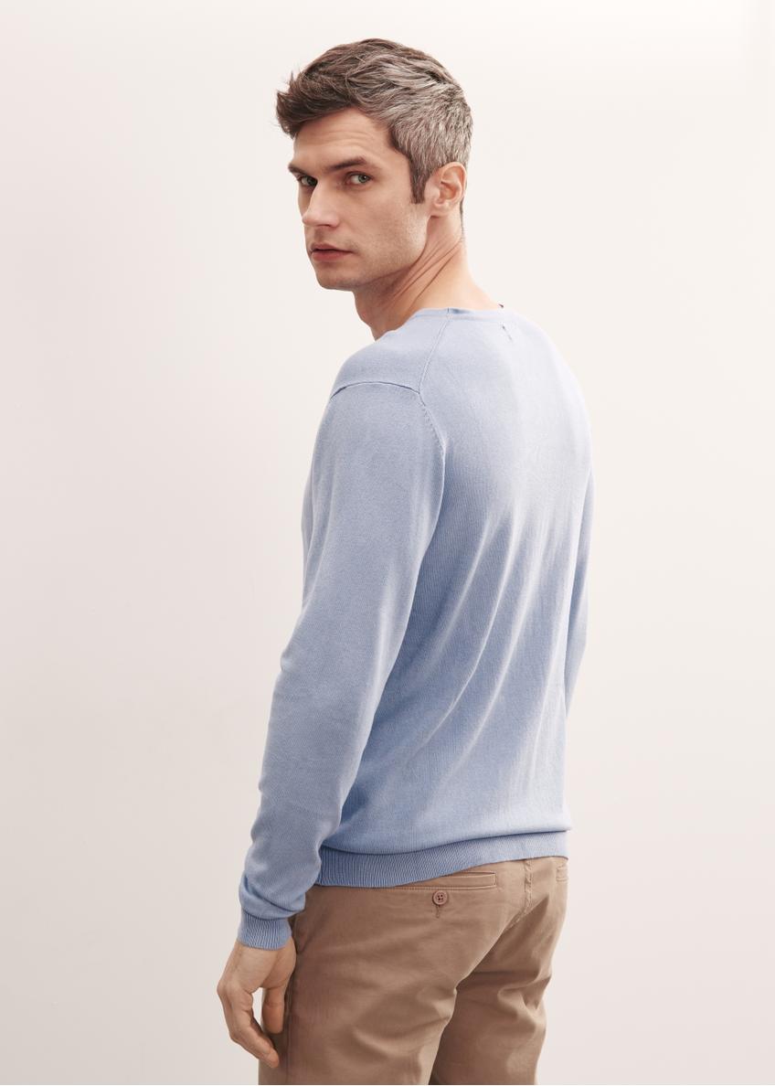 Blue men's basic sweater SWEMT-0127-61(W23)