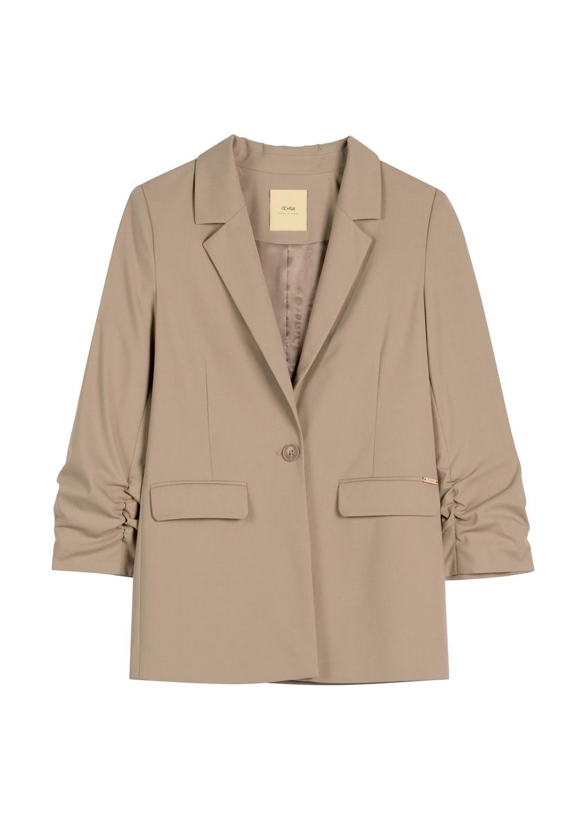 Women's dark beige jacket ZAKDT-0043-1K(W26)