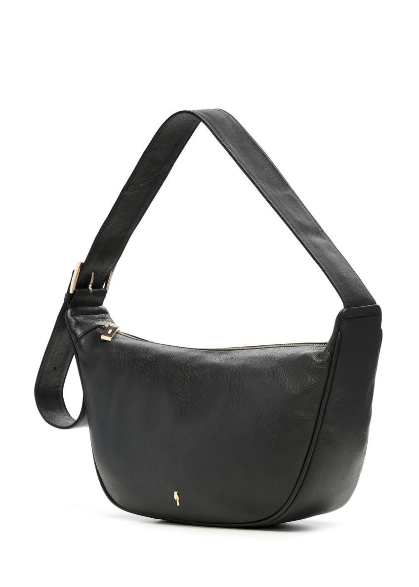 Black leather shoulder bag TORES-1317-99(Z26)