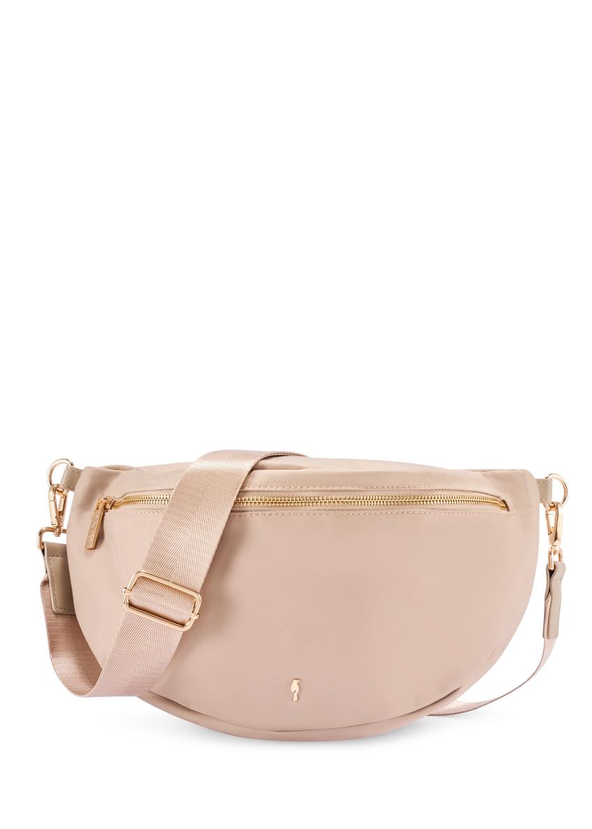 Beige large women's bag TOREN-0345-1A(W26) - front product view, on a white background.