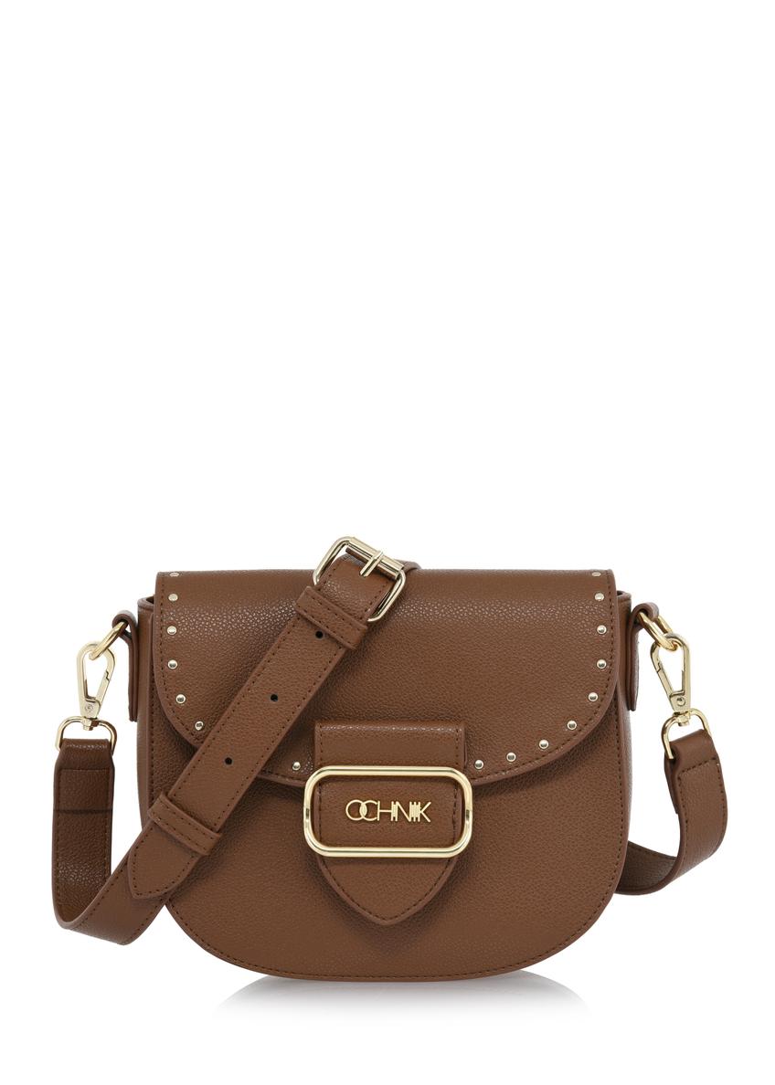 Women's small brown mailbag TOREC-0880-89(W24)-07