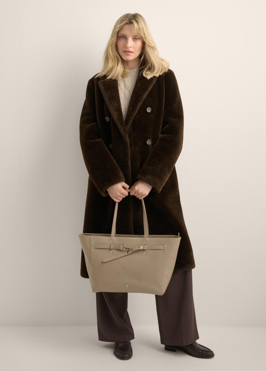 Women's shopper bag in cool beige color TOREC-1340-1K(Z26)