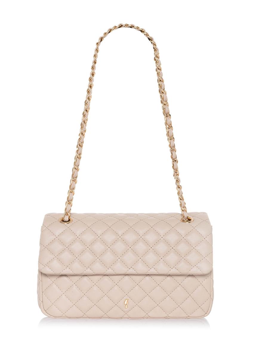 Cream quilted chain bag TOREC-0443D-12(W25)-08