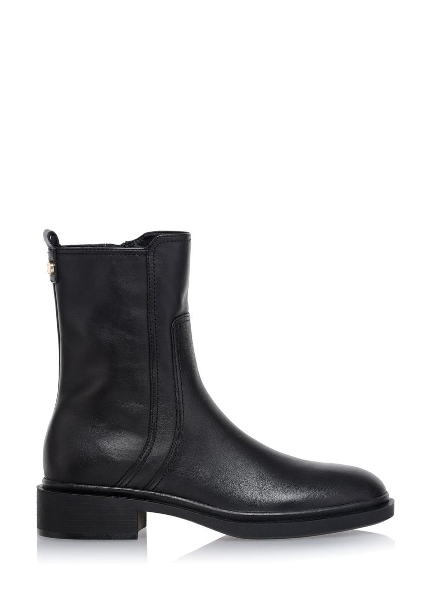 Women's black leather boots BUTYD-1033-99(Z23)-06