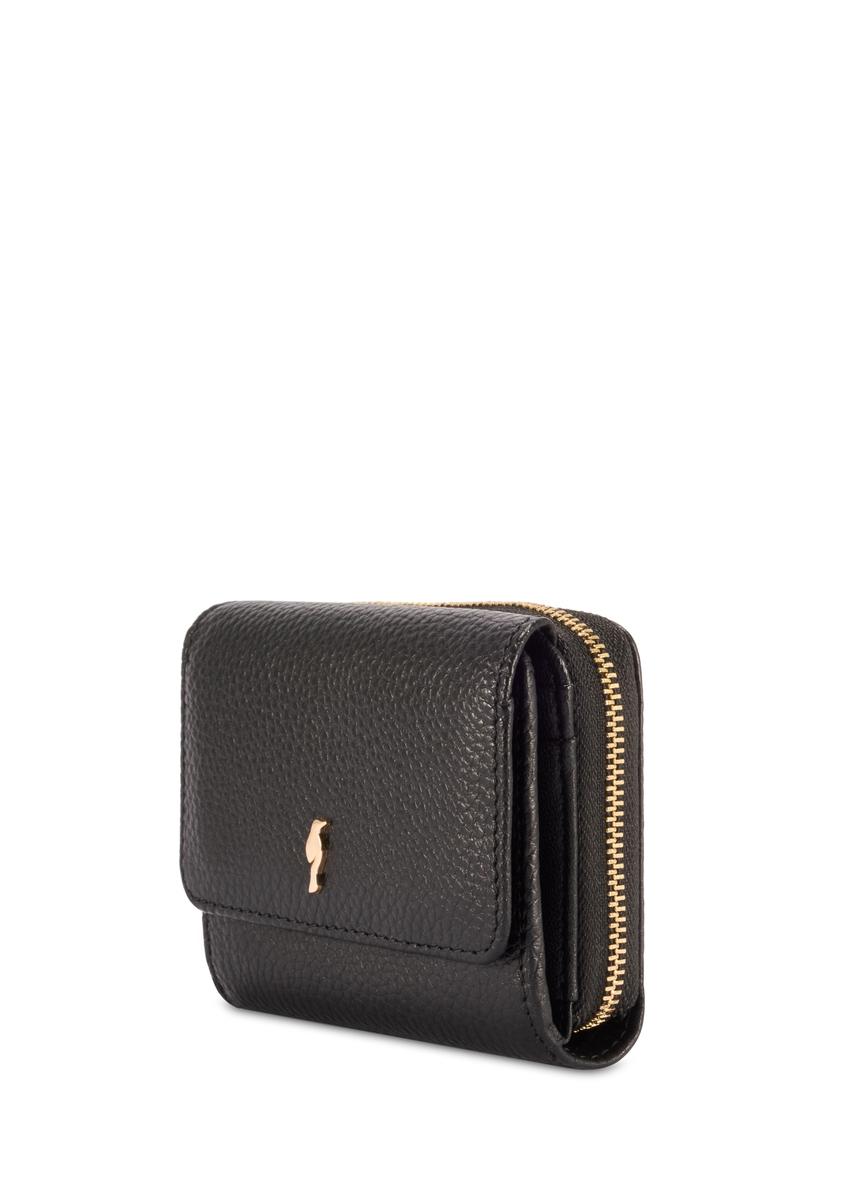 Small black leather women's wallet PORES-0802R-9I(W26)