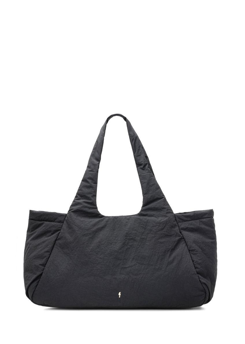 Black women's shopper bag TOREN-0336-99(W26), front product view on white background.