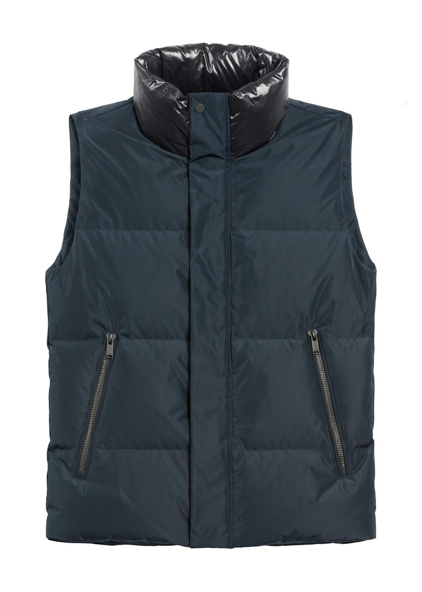 Navy blue insulated men's vest KAMMT-0009-69(Z25)