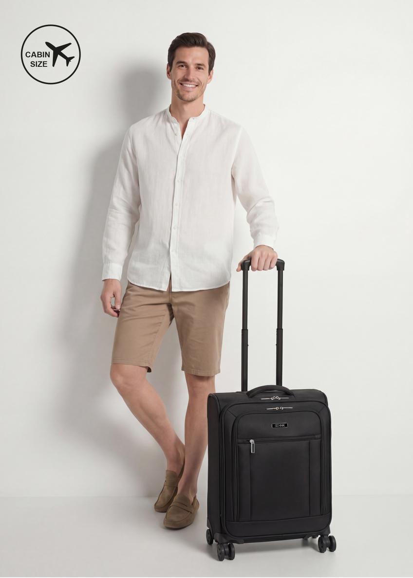 Small suitcase on wheels WALNY-0046-99-19(W26)