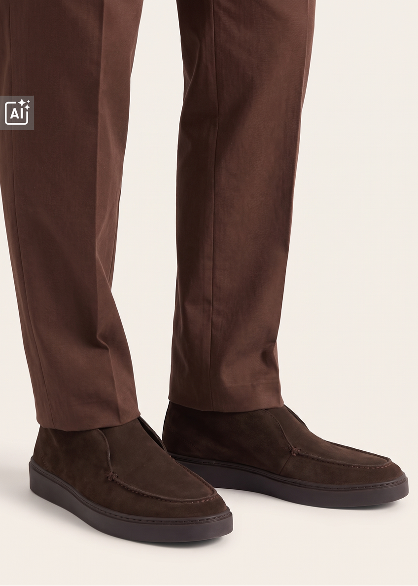 Dark brown suede men's shoes BUTYM-0549-1I(Z26)