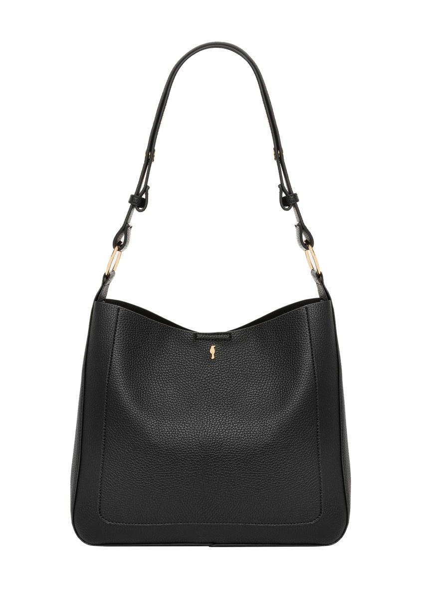 Black women's hobo bag TOREC-1257-9I(Z26) - front product view, on white background.