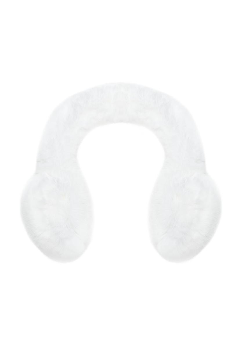 Cream-colored women's earmuffs NAUDP-0004-0B(Z26), front view of the product on a white background.