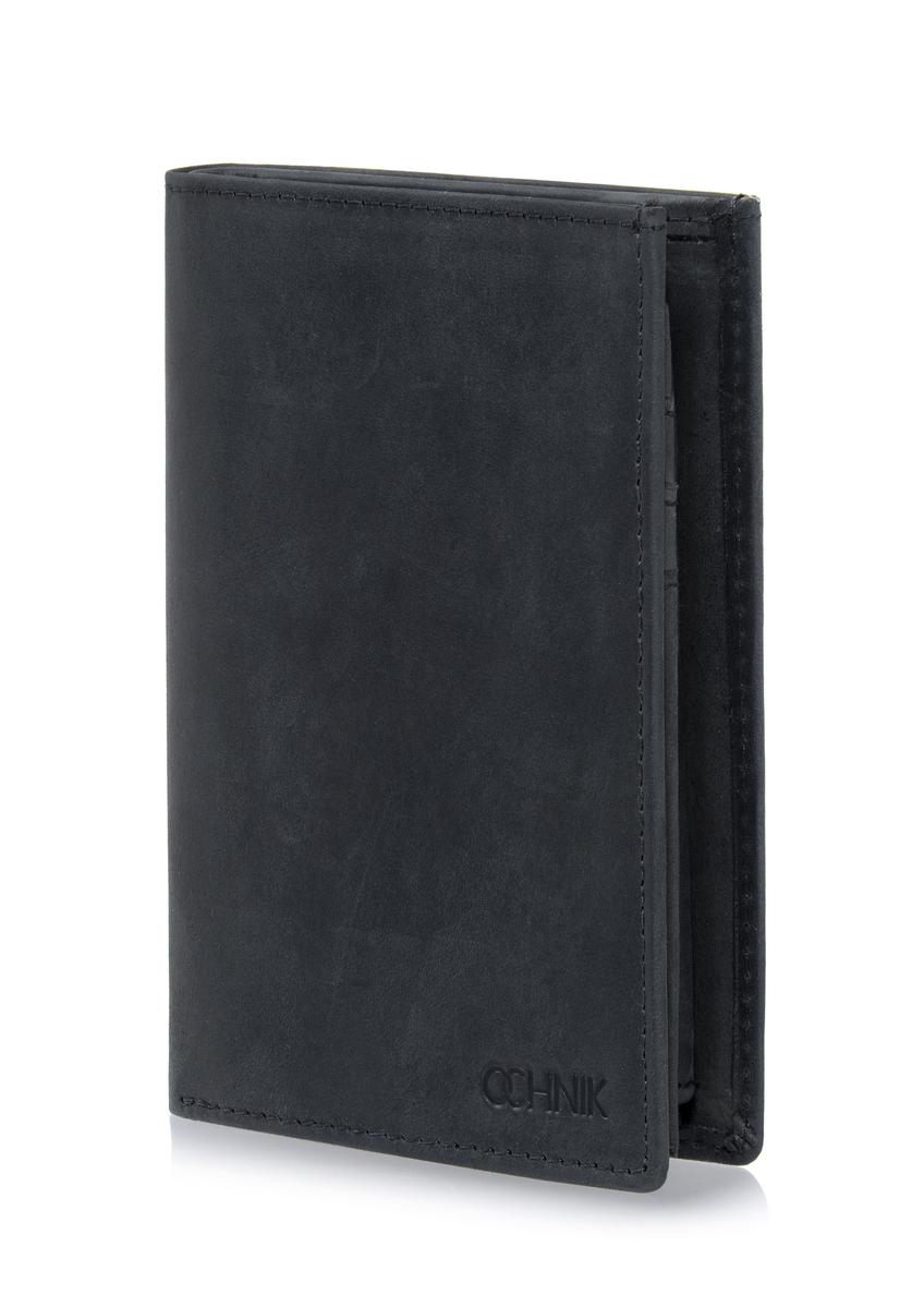 Men's leather wallet black PORMS-0545-99(W23)