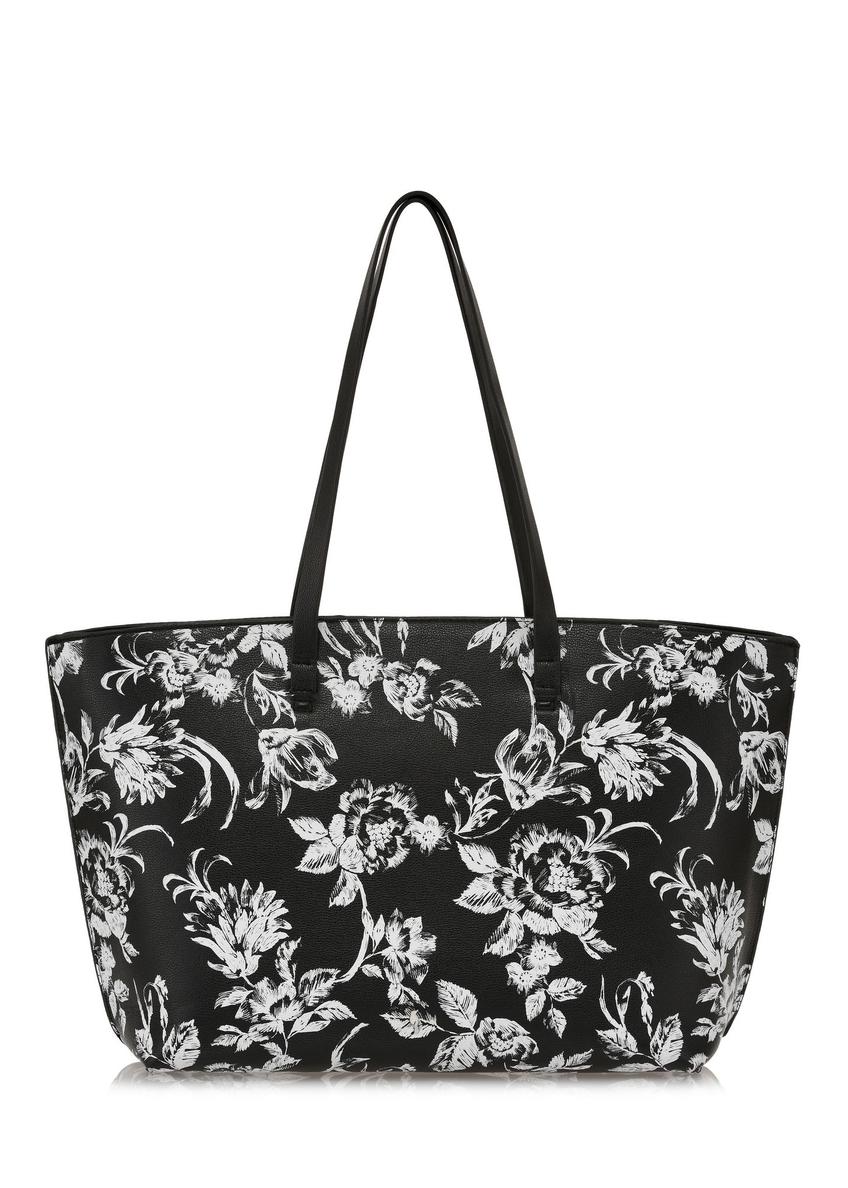 Classic women's handbag with print TOREC-0958-98(Z24)-01