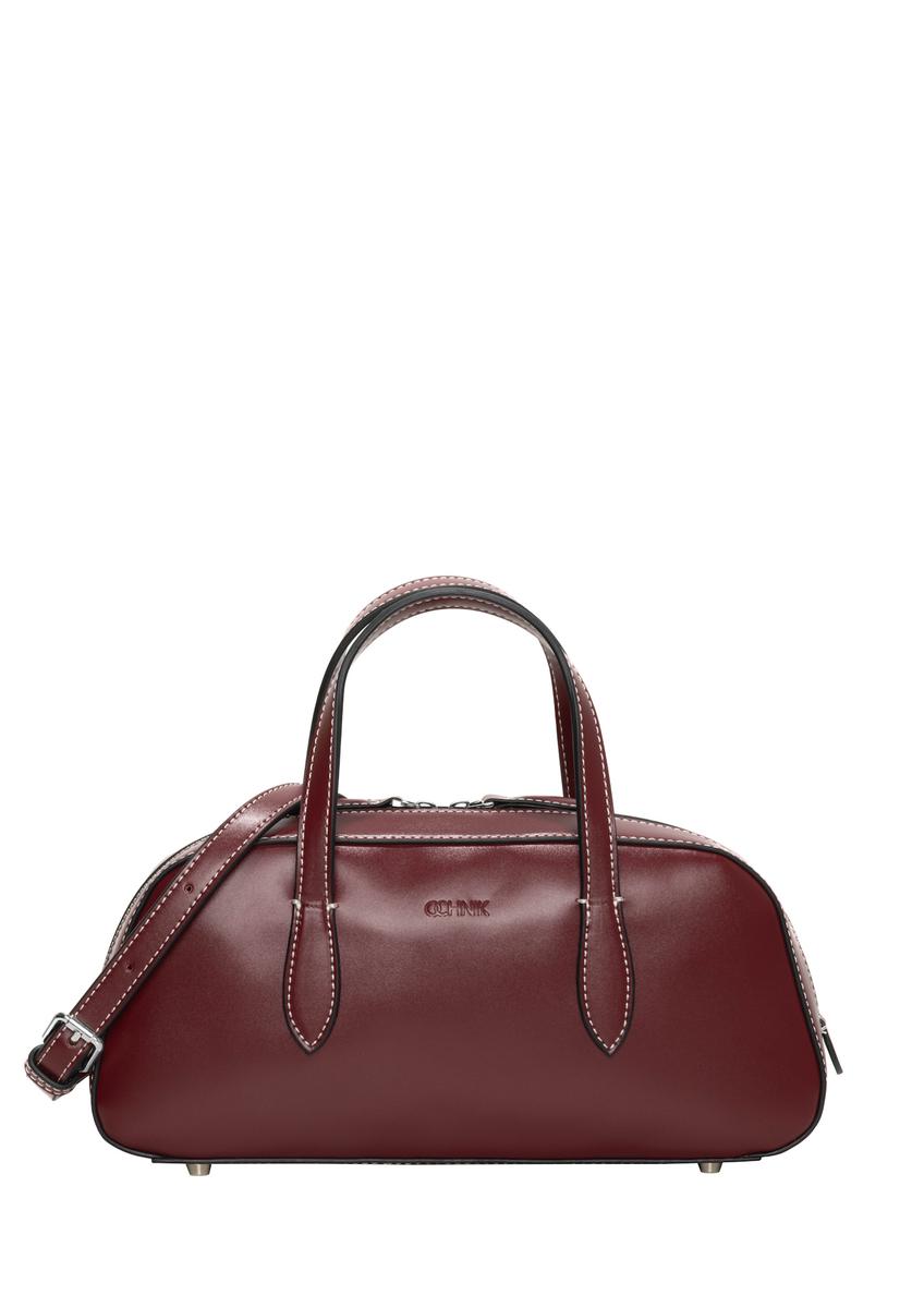 Small dark red women's handbag TOREC-1382-4C(Z26), front view on a white background.