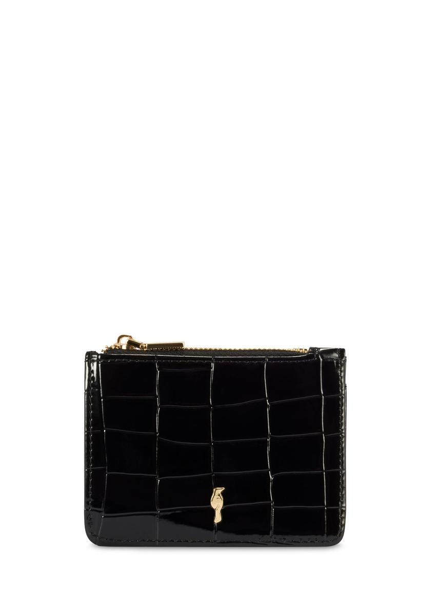 Small black women's wallet POREC-0425-99(Z25) - front product view on white background.