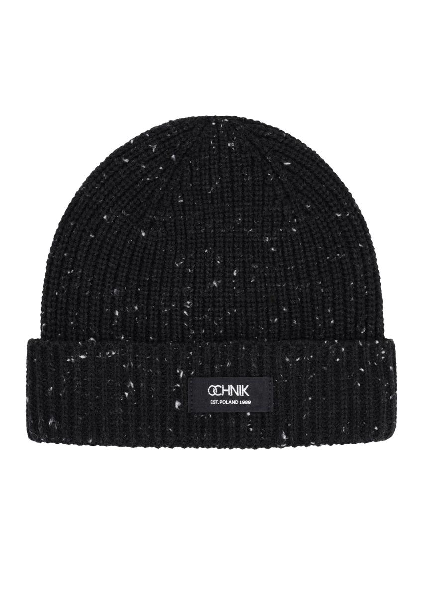 Black men's cap CZAMT-0093-99(Z26), front product view on white background.