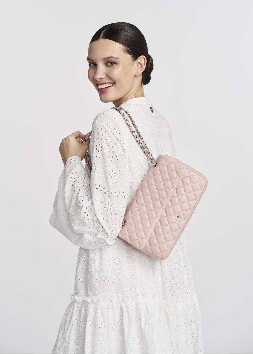 Pink quilted chain bag TOREC-0443D-34(W25)