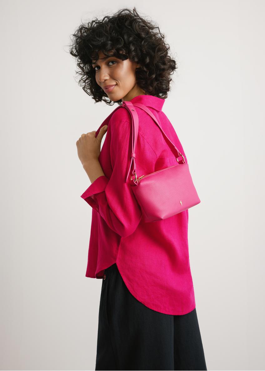 Small fuchsia women's handbag TOREC-0882-5E(W26)