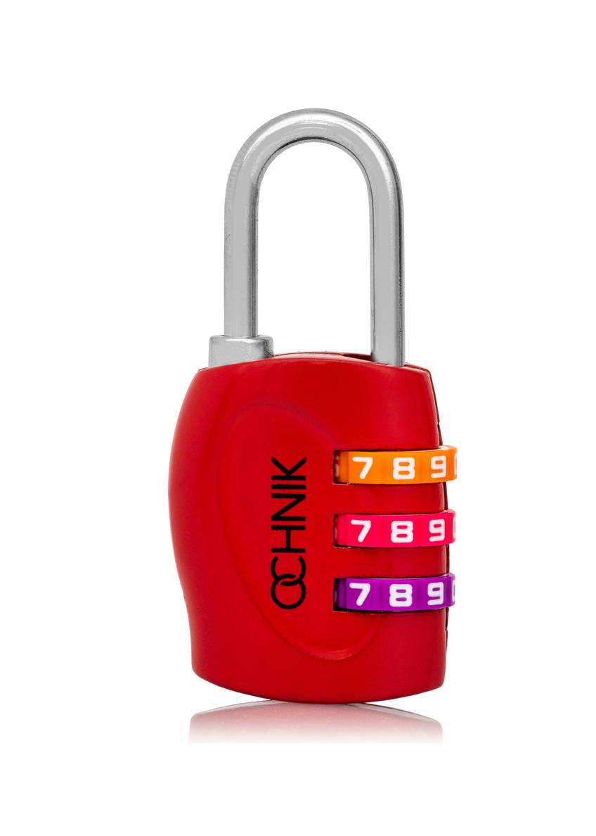 Red luggage padlock  AW-001-0007-42(W24)-01