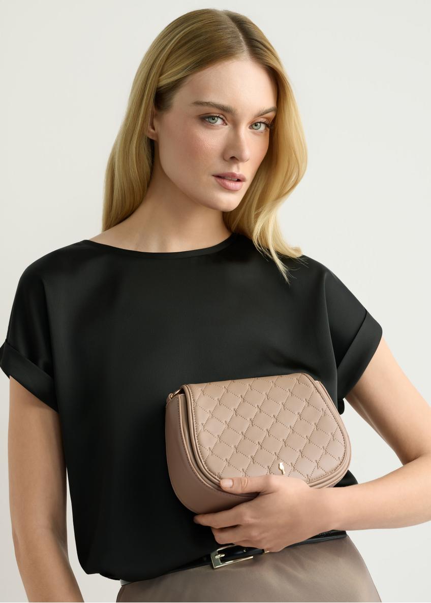 Beige women's messenger bag TOREC-1179-1P(W26)