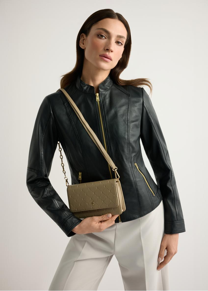 Small beige women's handbag TOREC-1178-1P(W26)