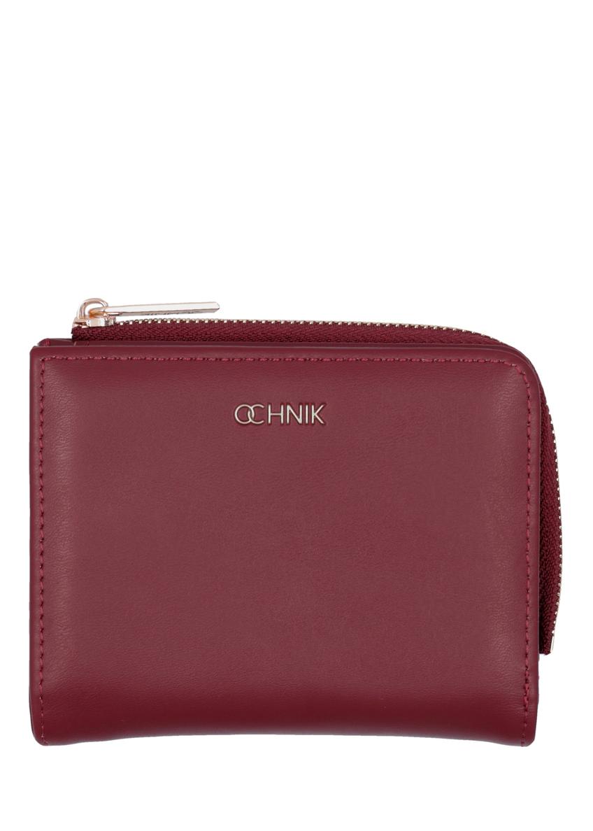 Burgundy small women's wallet POREC-0400A-4D(Z26) - front product view, on white background.