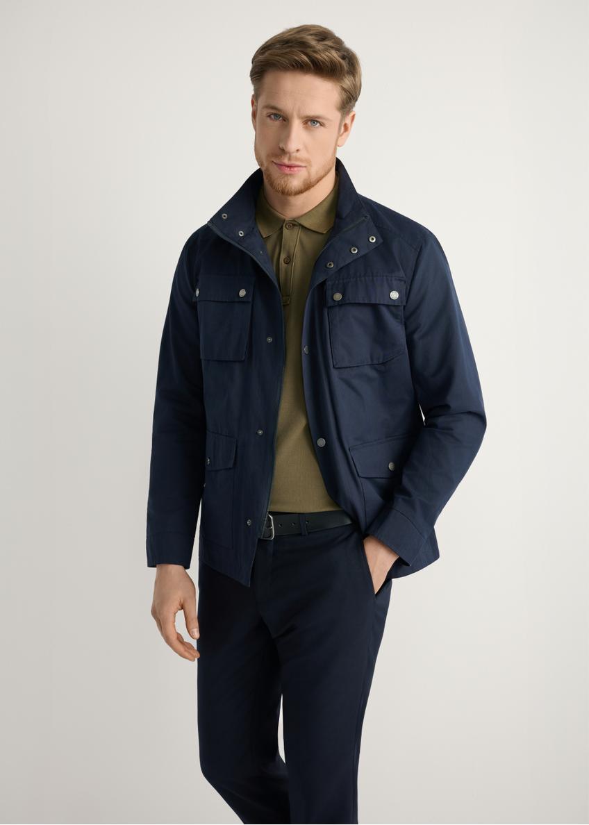 Men's navy blue transitional jacket KURMT-0376-7D(W26)