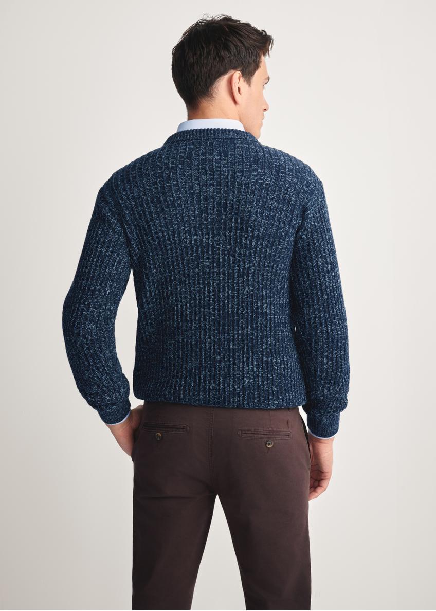 Navy blue men's sweater SWEMT-0183-68(Z25)