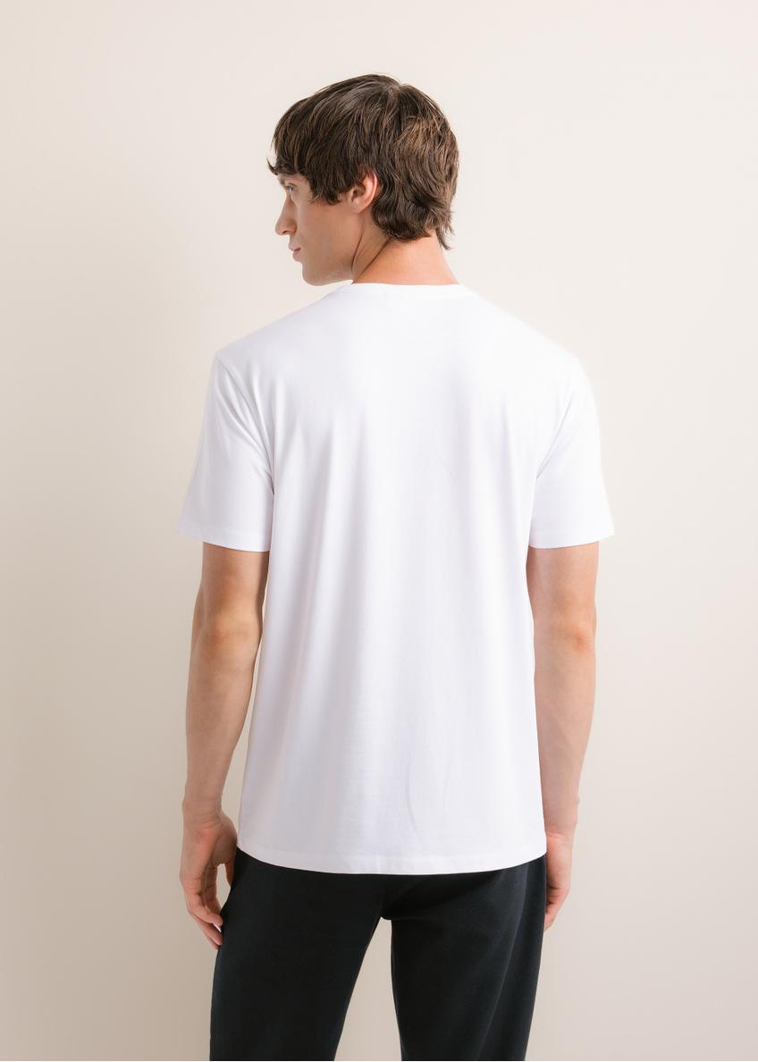 Men's white T-shirt TSHMT-0120-0A(Z26)
