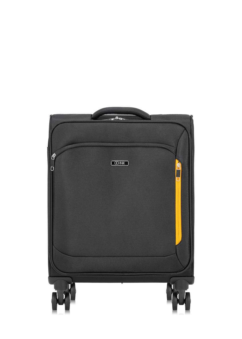 Small suitcase on wheels WALNY-0042-99-19(W25) - front view of the product on a white background.