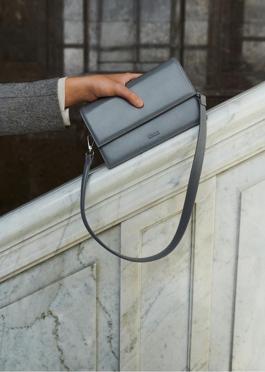 Graphite smooth women's handbag TORES-1437-9D(Z26)